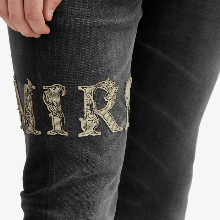 Amiri Baroque Varsity Logo Jeans