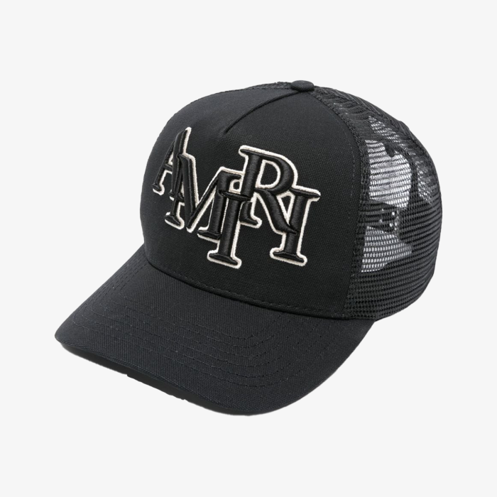 Amiri Staggered Logo Trucker Hat