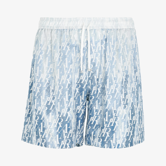 Amiri Gradient Repeat Silk Shorts