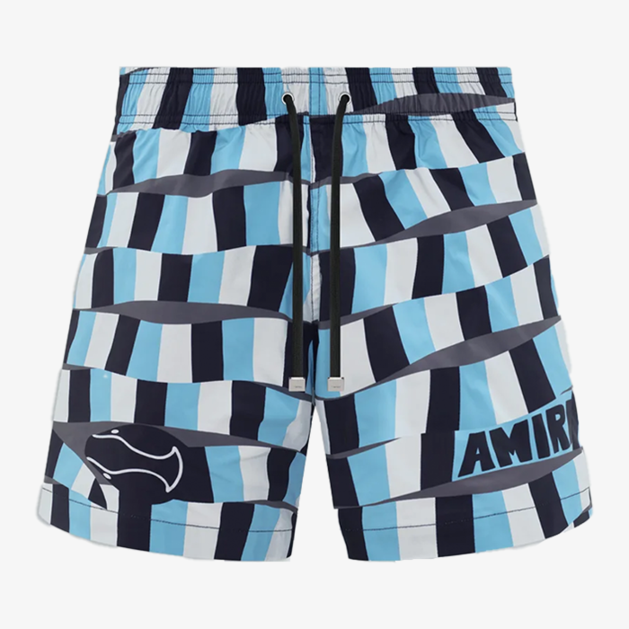 Amiri Checkered Snake Swim Shorts