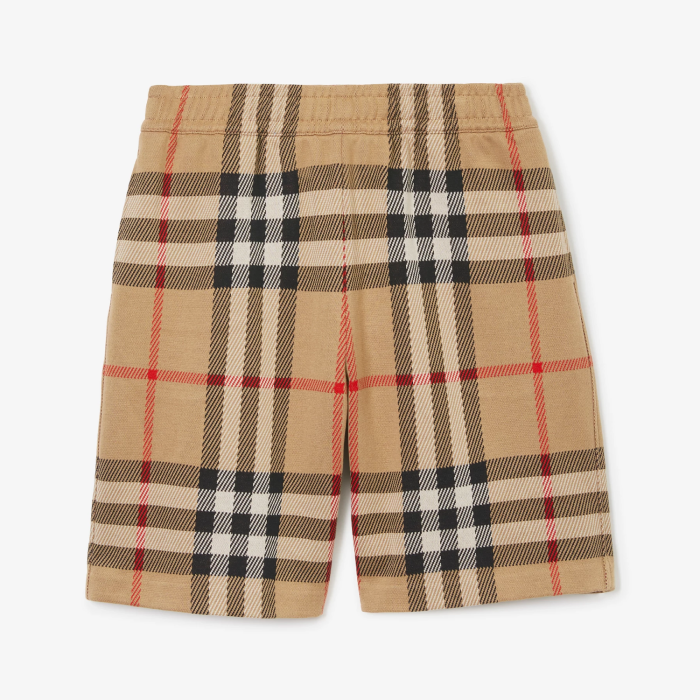 Burberry Check Cotton Jacquard Shorts