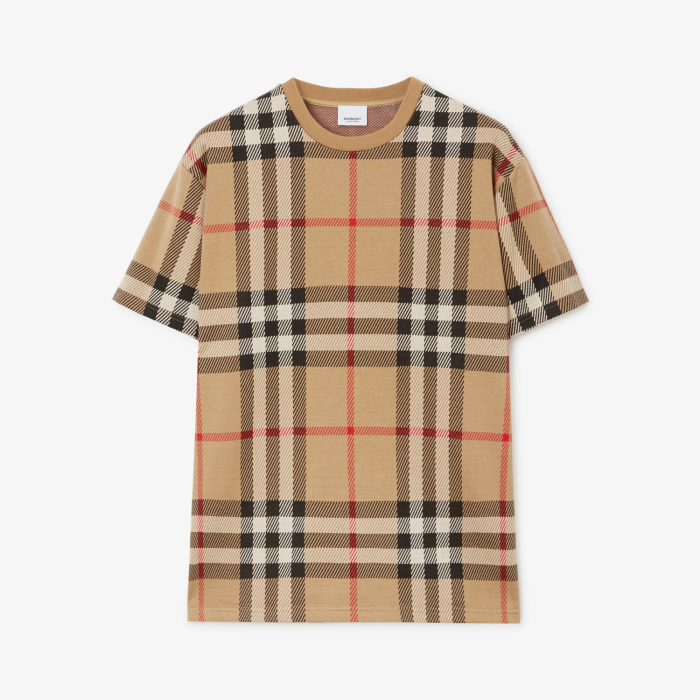 Burberry Check Cotton Jacquard T-Shirt