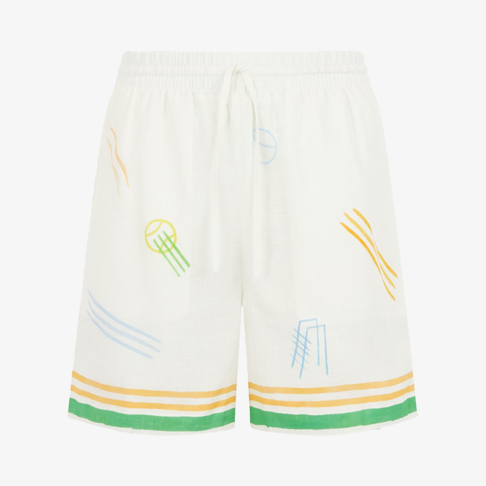 Casablanca Le Jeu Linen Shorts