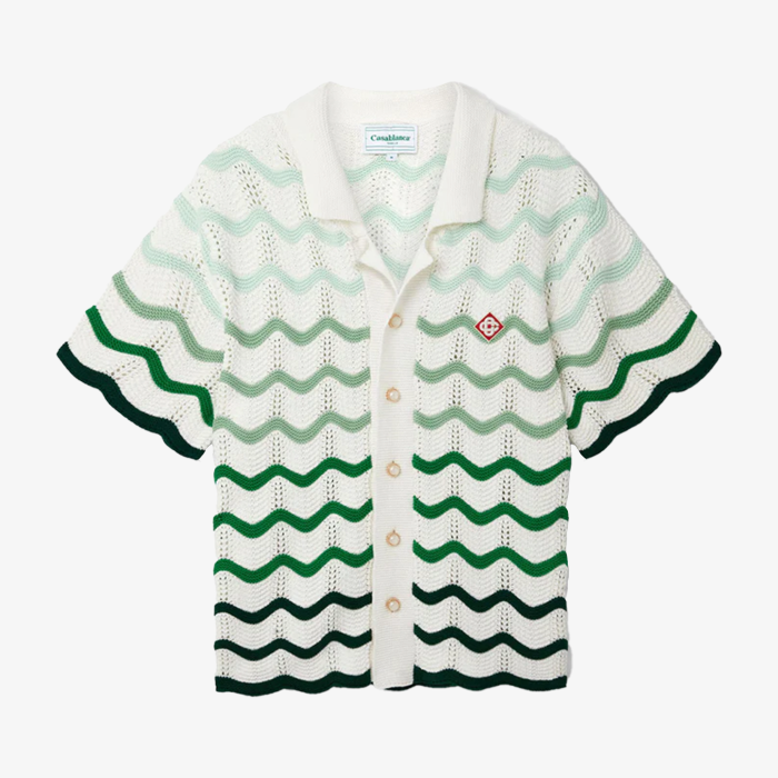 Casablanca Wavy Gradient Crochet Shirt