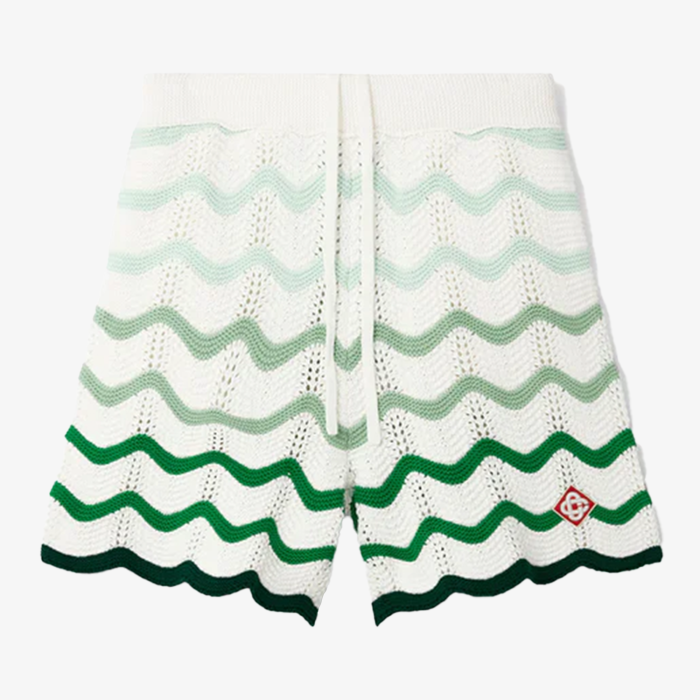 Casablanca Wavy Gradient Crochet Shorts