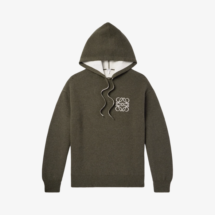 Loewe Anagram Jacquard Knit Wool Hoodie