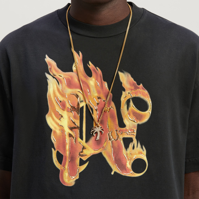 Palm Angels Burning PA Monogram T-Shirt