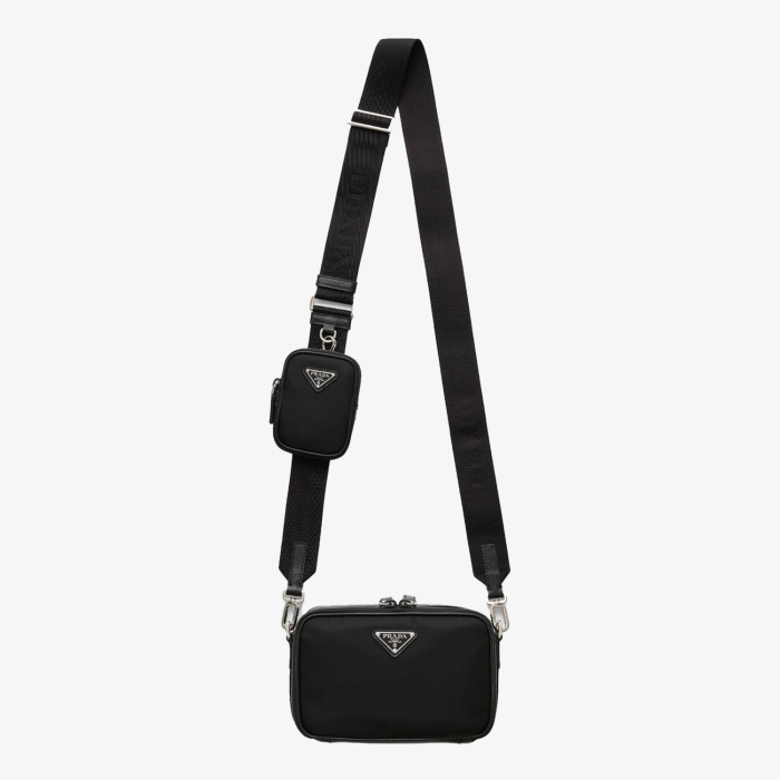 Prada Re Nylon And Saffiano Leather Messenger Bag