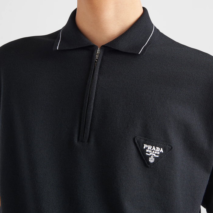 Prada Superfine Wool Polo Shirt