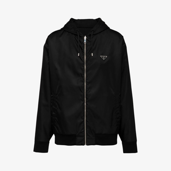 Prada Enamel Triangle Logo Reversible Jacket