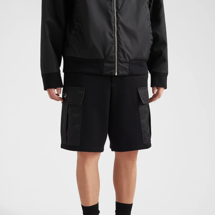 Prada Cotton And Re Nylon Shorts