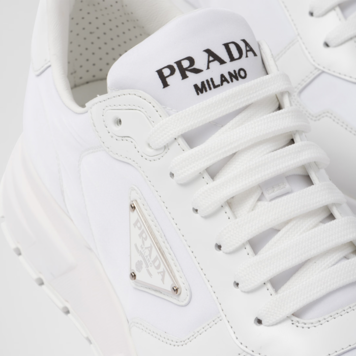 Prada Re Nylon and Brushed Leather Sneakers