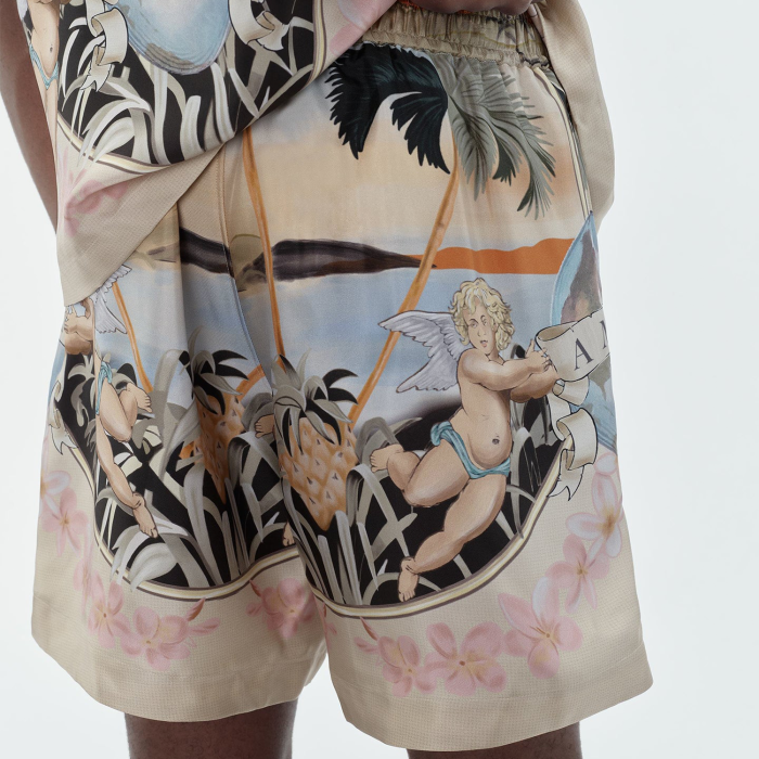 Amiri Cherub Silk Shorts