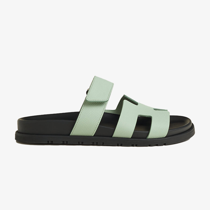 Hermes Chypre Sandals Vert Jade